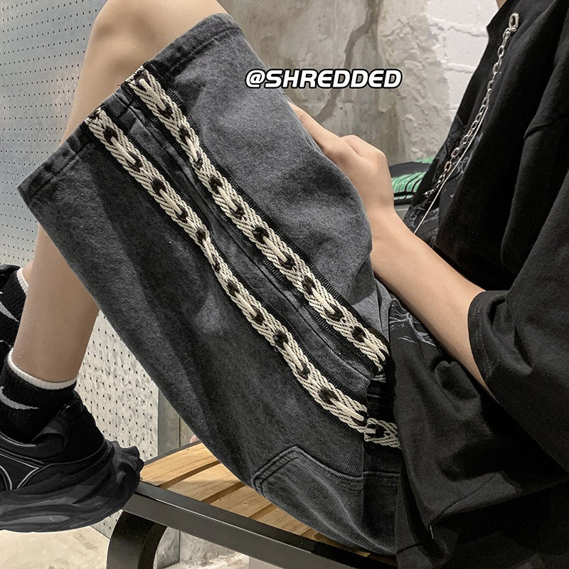 Men Jeans Denim Shorts Men's Summer Vintage Shorts