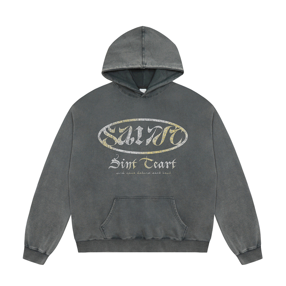 Unisex Hoodies Saint Michae Old Loose Hoodie