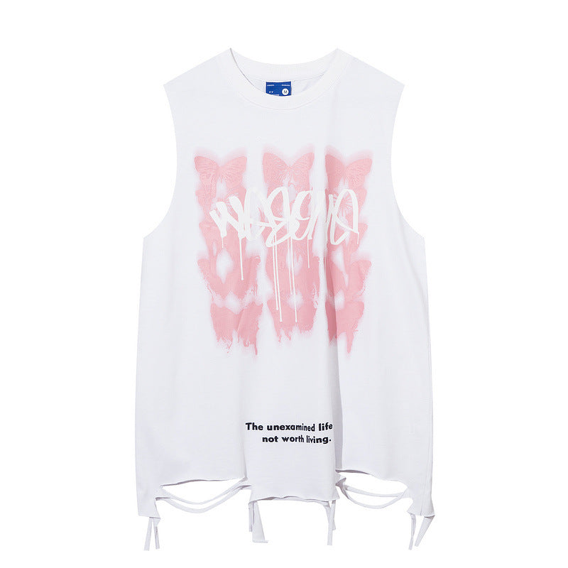 Women Vest Butterfly Graffiti Vest