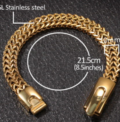 Bracelet Stainless Steel Keel Chain Bracelet FrancoChain Hip Hop Far East Spectrum