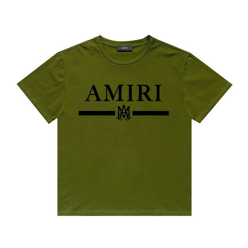 Amiri T Shirt Printed Casual Hip Hop round Neck Short Sleeve T-shirt
