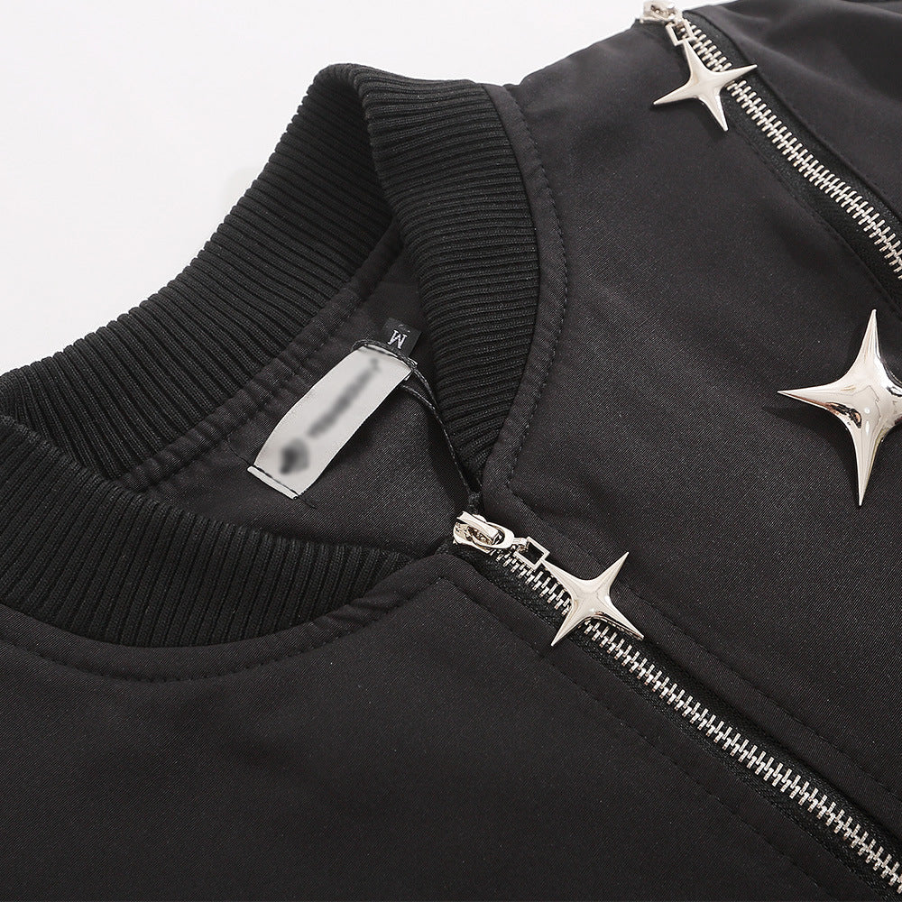 Men Jacket Coat Jacket Men's Autumn and Winter Loose Boxer Brooch Coat