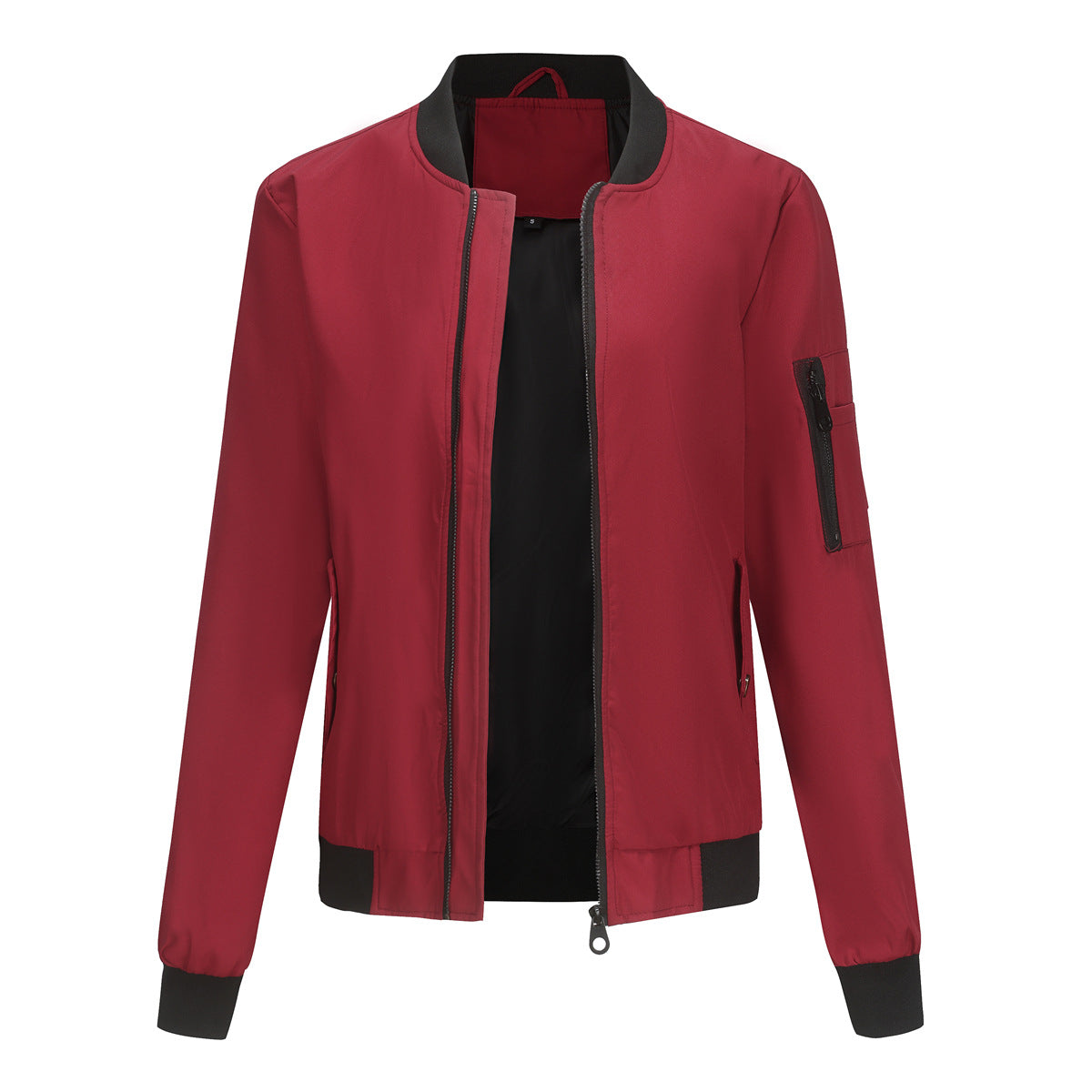 Women's Trench Coat Spring and Autumn Thin Flight Jacket Women's Casual Long Sleeve Coat Women's Loose Lapel Baseball Uniform