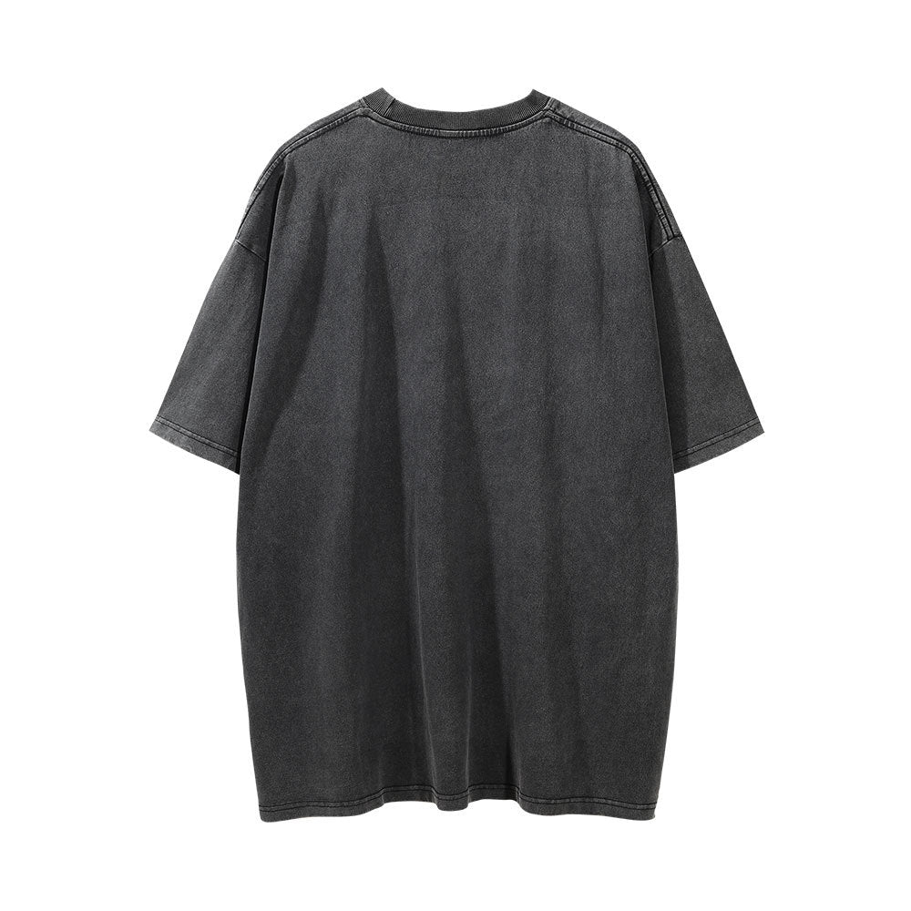 Men Vintage T-Shirt Printed Short Sleeve T-shirt Men's Loose round Neck Half Sleeve
