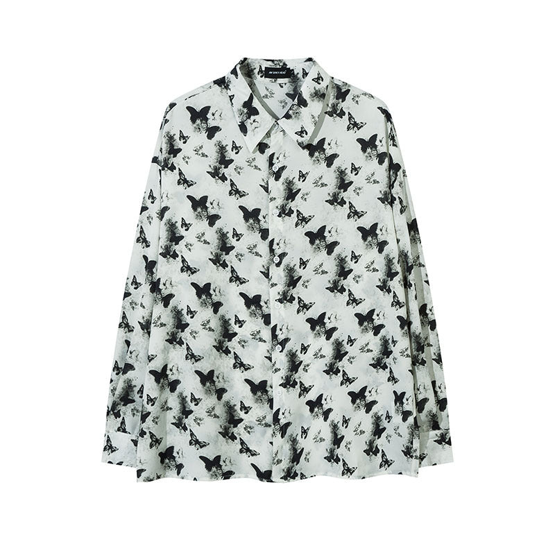 Unisex Vintage Shirt Autumn/Winter Long Sleeve Shirt Jacket