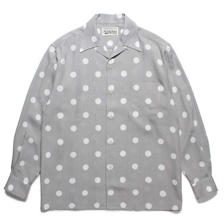 GUILTYPARTIES TIGER Shirts checked striped Hawaiian long-sleeved shirt