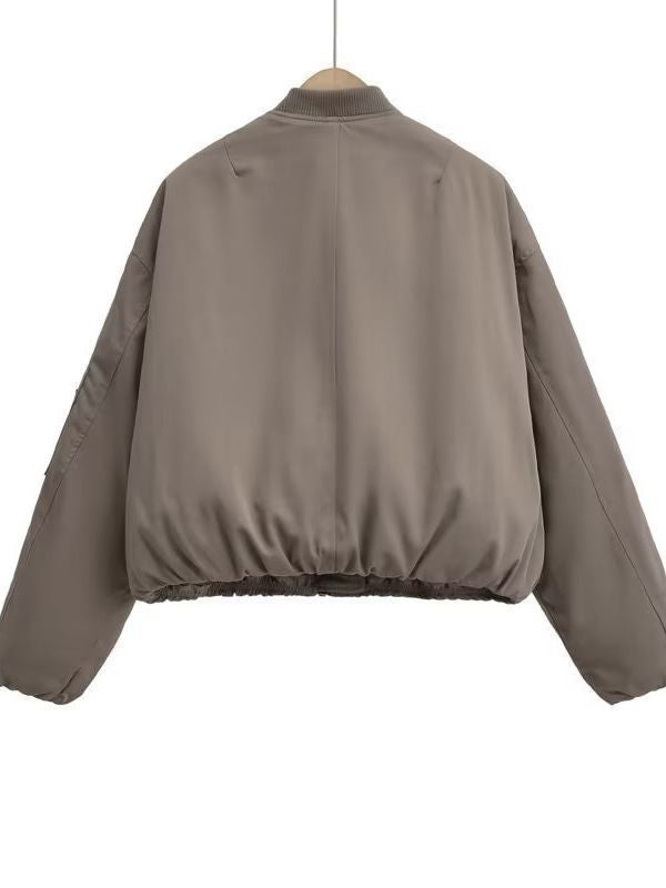 Women Cotton Coat Loose Lapel Baseball Uniform