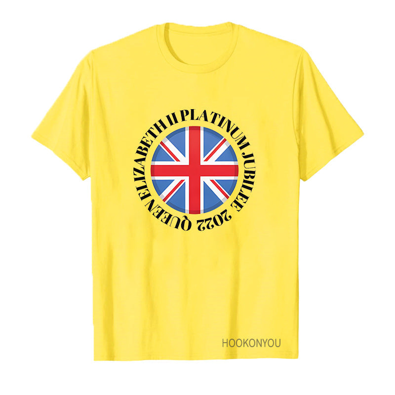 Inspired by Queen's Platinum Jubilee 2022 Elizabeth 70 Years T-Shirt Graphic Print Crew Neck
