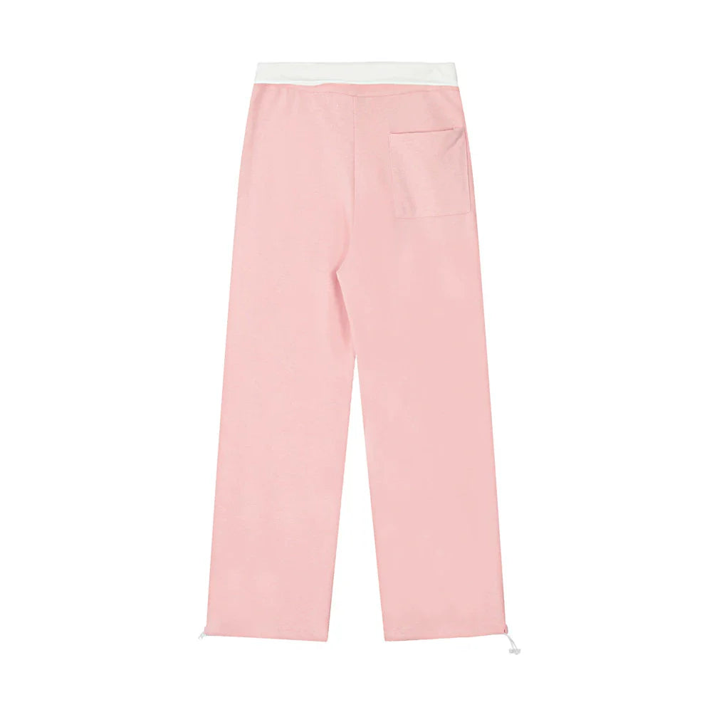 Men Sweatpants Embroidered Letter Casual Pants Men Loose Straight Wide Leg Long Sports Pants