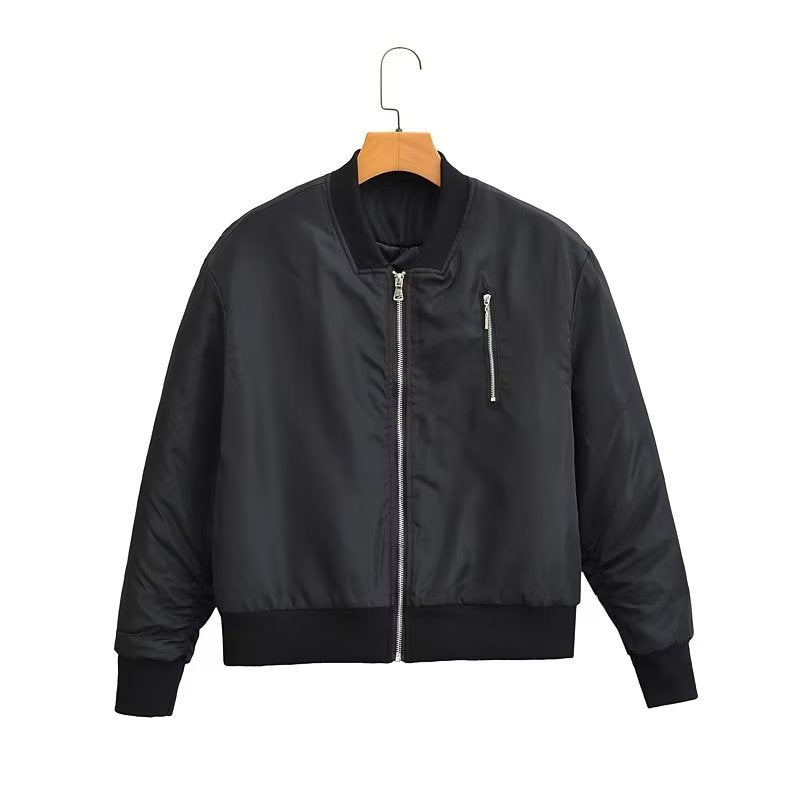 Women Cotton Coat Fashion Baseball Uniform Loose Jacket