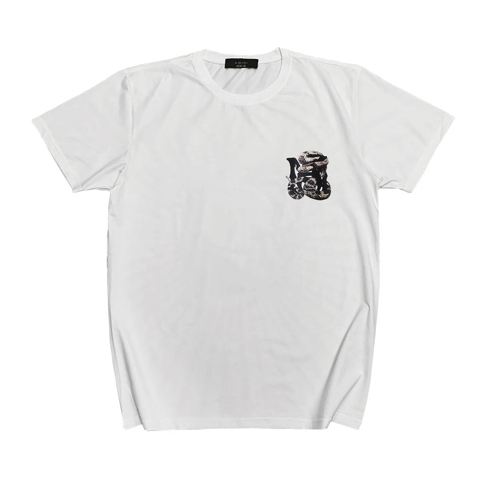 Amiri T Shirt Short Sleeve Letter Print Casual Hip Hop T-shirt Men