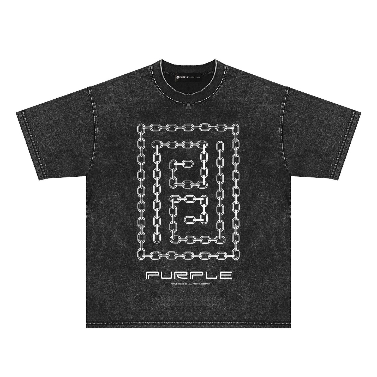 Purple Brand Distressed T Shirts Short Sleeve