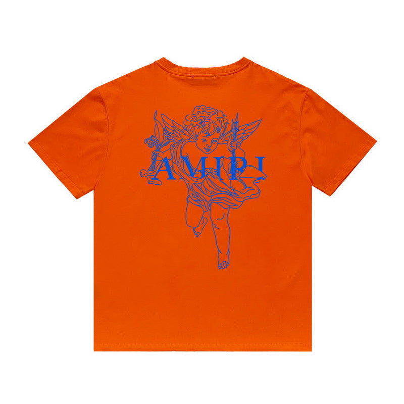 Amiri T Shirt Printed Casual Hip Hop round Neck Short Sleeve T-shirt