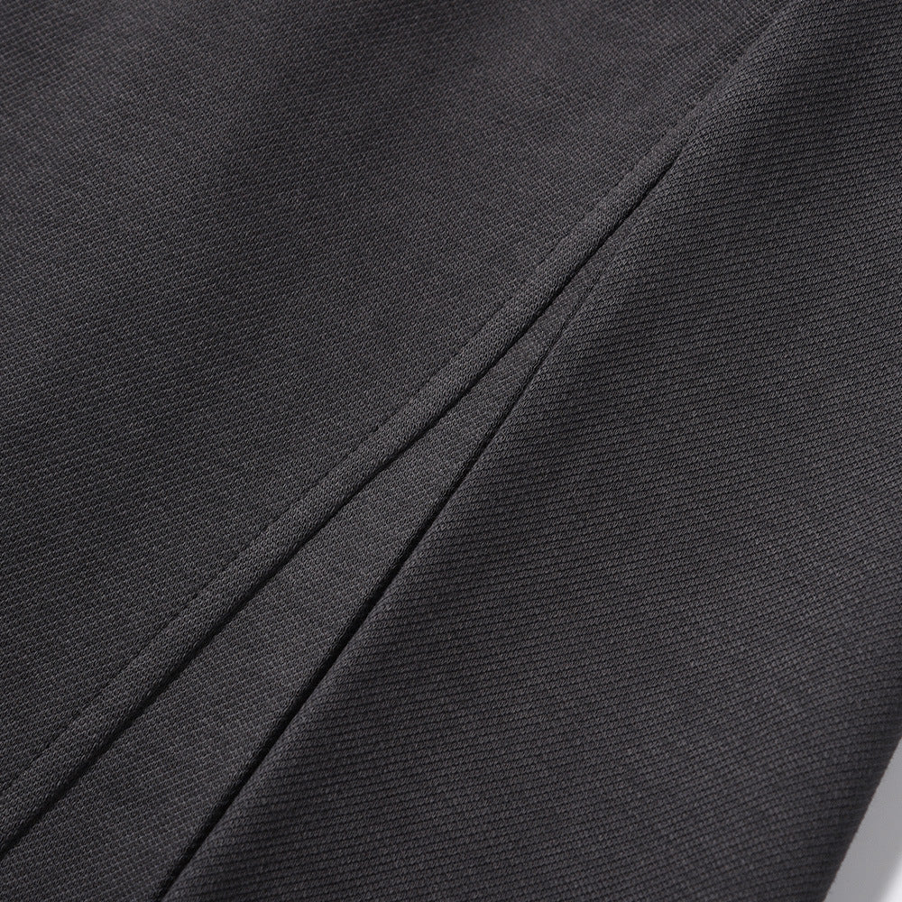 Men Sweatpants Solid Color Suit Pants Men's Summer Simplicity Loose Pleated Drawstring Straight Casual Trousers