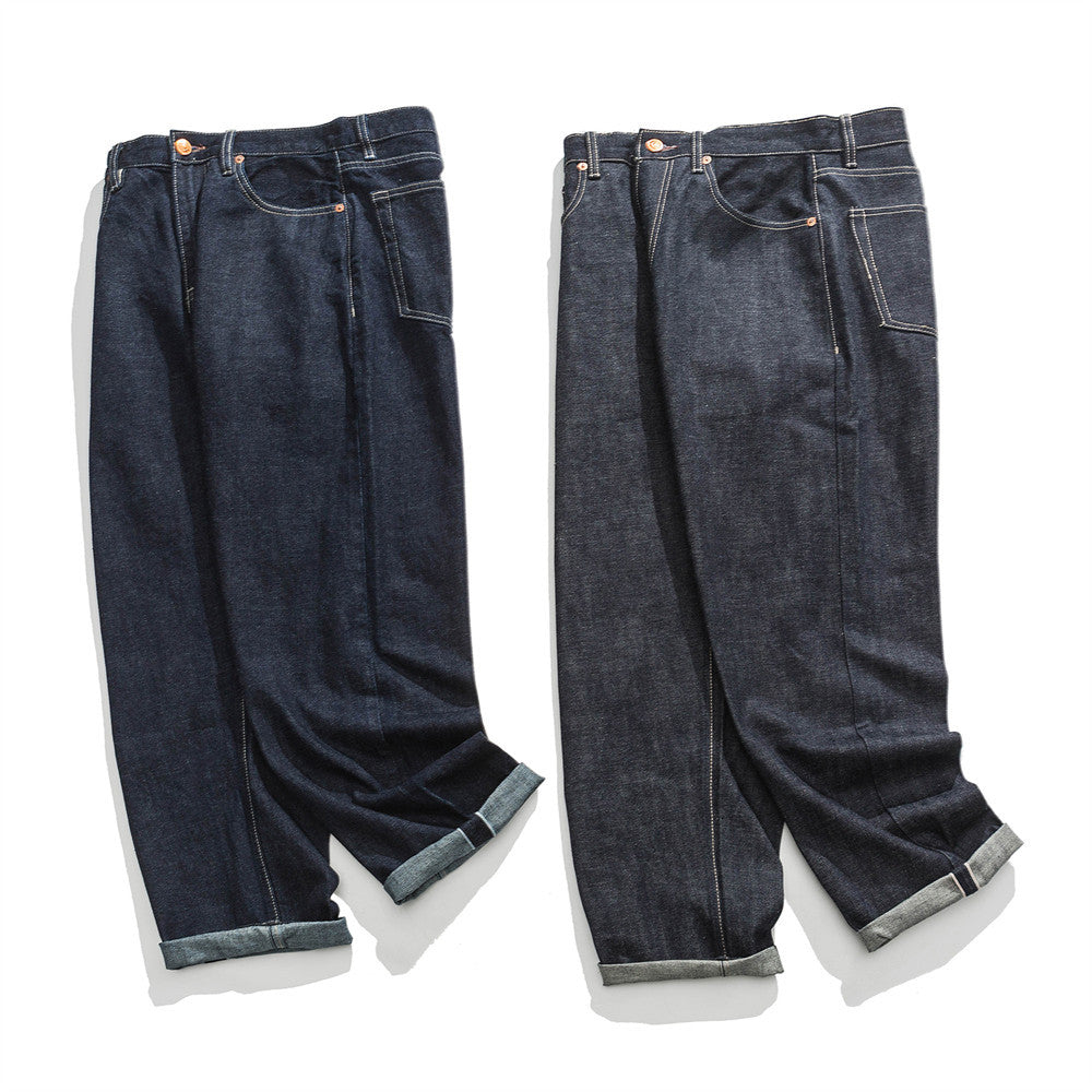 Men Jeans Retro Loose Casual Tooling
