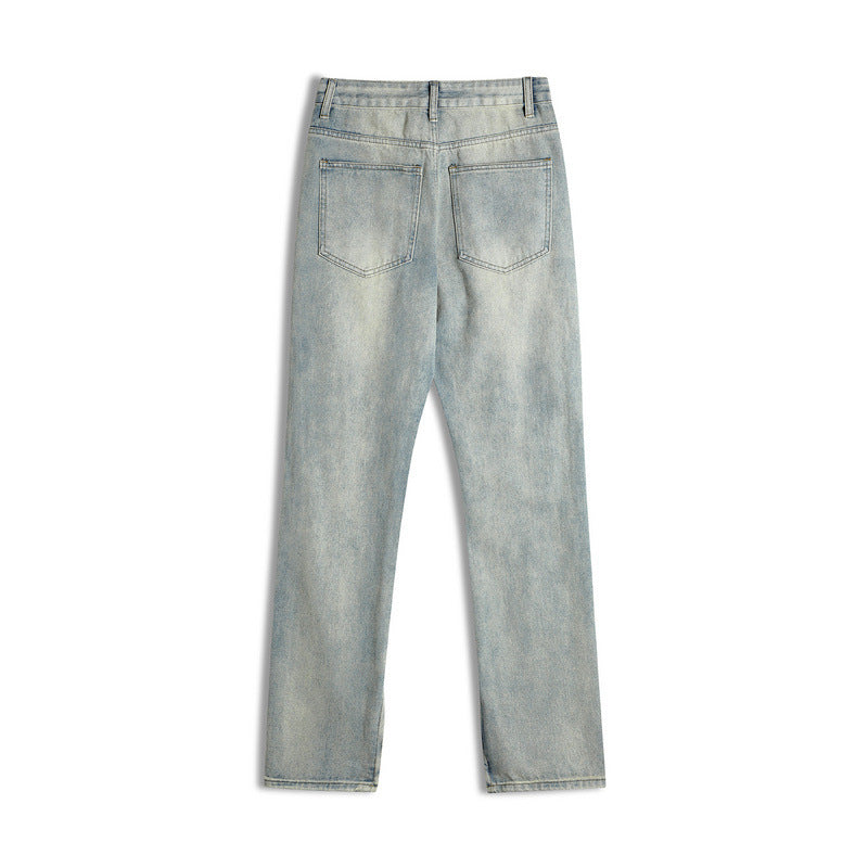 Men Jeans Ripped Jeans Men Baggy Straight Trousers