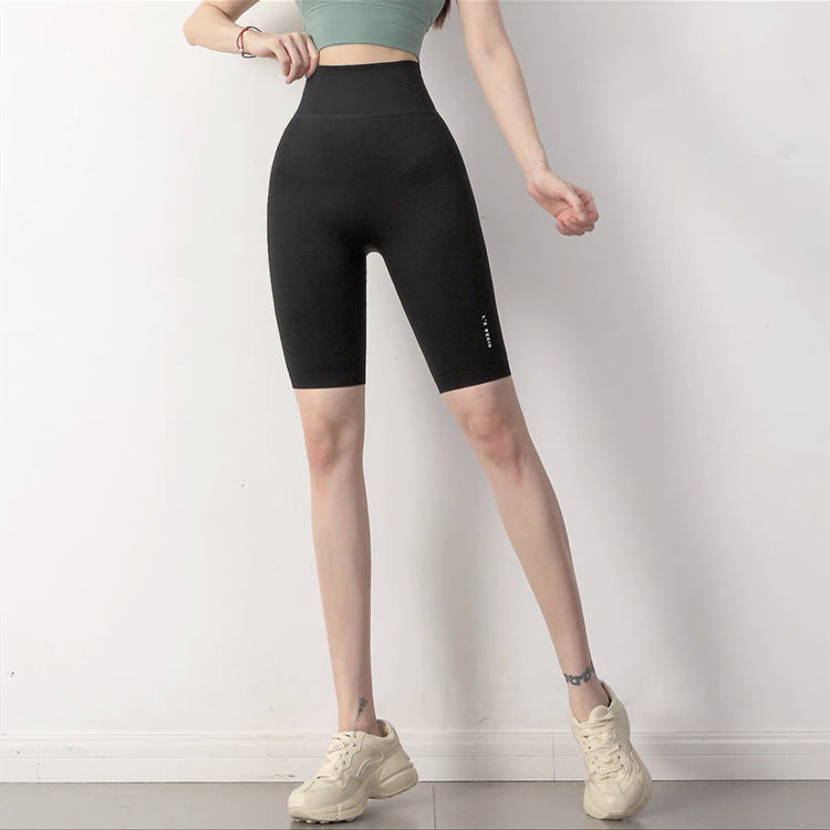 Women Yoga Sports Shorts Fitness Pants Women Stretch Skinny Hip Raise Fifth Pants Training Shorts