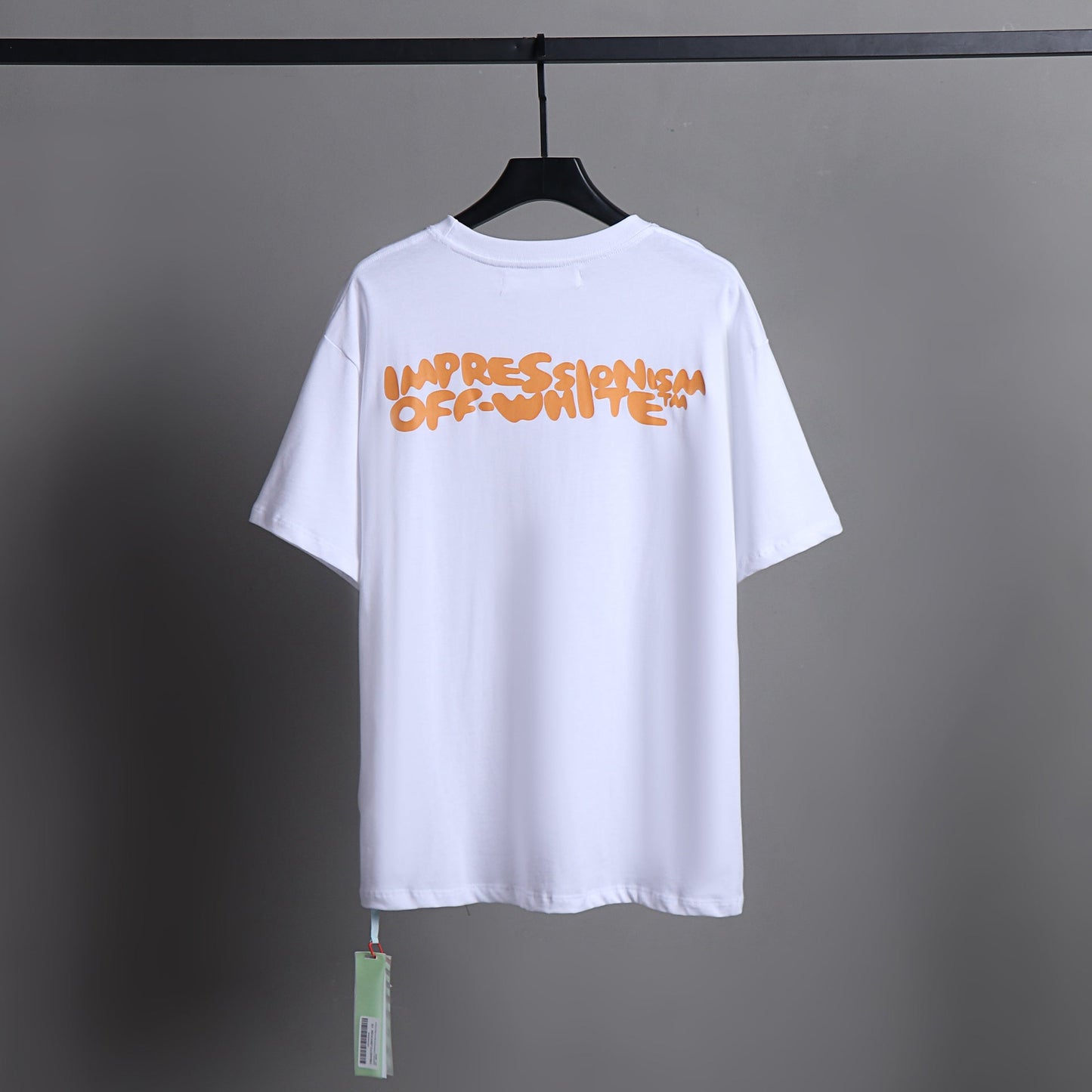 Ow T Shirts Yellow Letter Printing for Men and Women