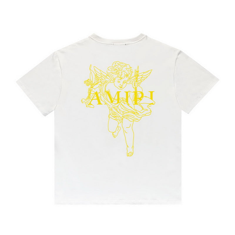 Amiri T Shirt Printed Casual Hip Hop round Neck Short Sleeve T-shirt