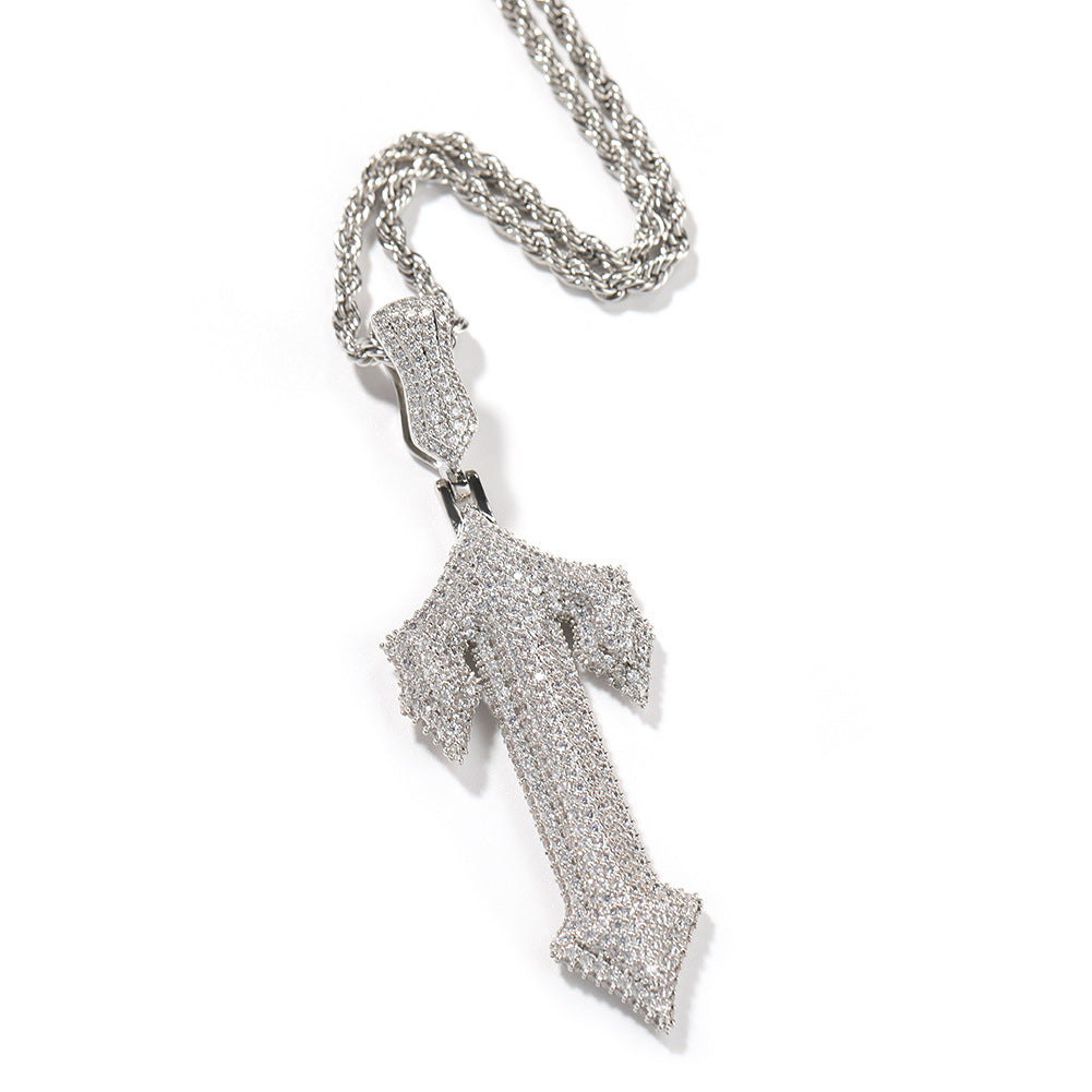 Jewelry Copper Zircon Cross Pendant Hip Hop Egypt Pieces Jesus Pieces Dog Tags