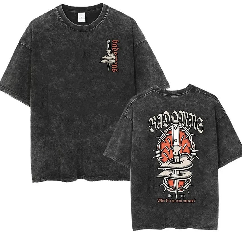 Bad Omens Band Music Tour 2024 Washed T Shirt Retro 90s