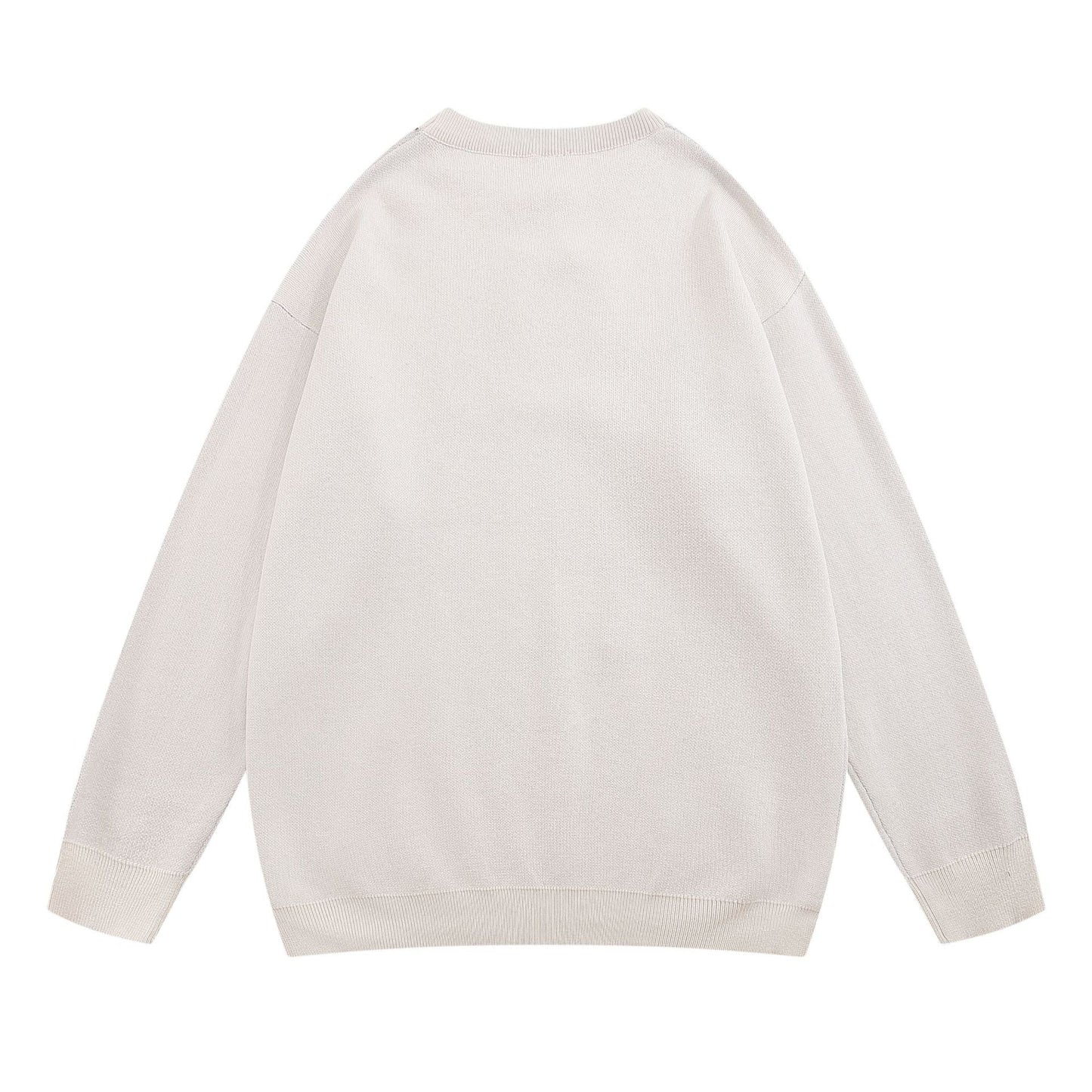 Women Sweater Abstract Personalized Printed Knitted Top Oversize Versatile