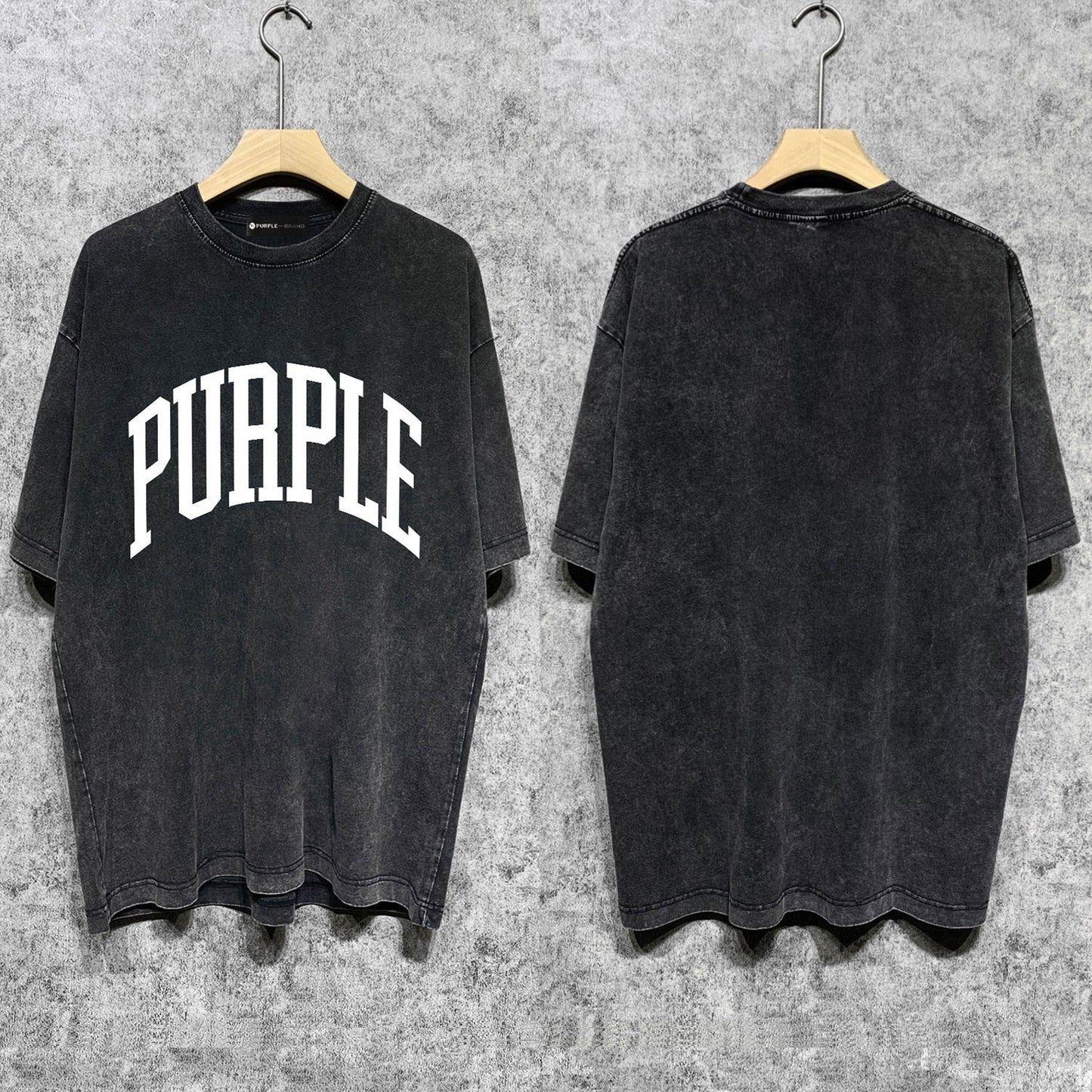 Purple Brand Distressed T Shirts Short Sleeve