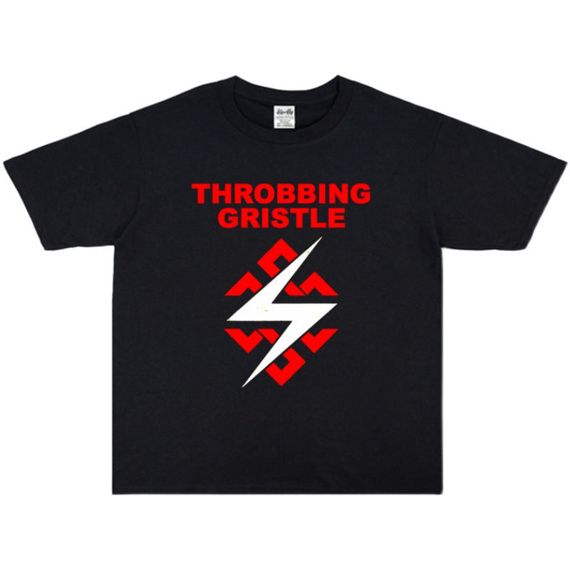 Rock Star T Shirt Experimental Music Industrial Rock Throbbing Gristle Printed T-shirt Men and Women