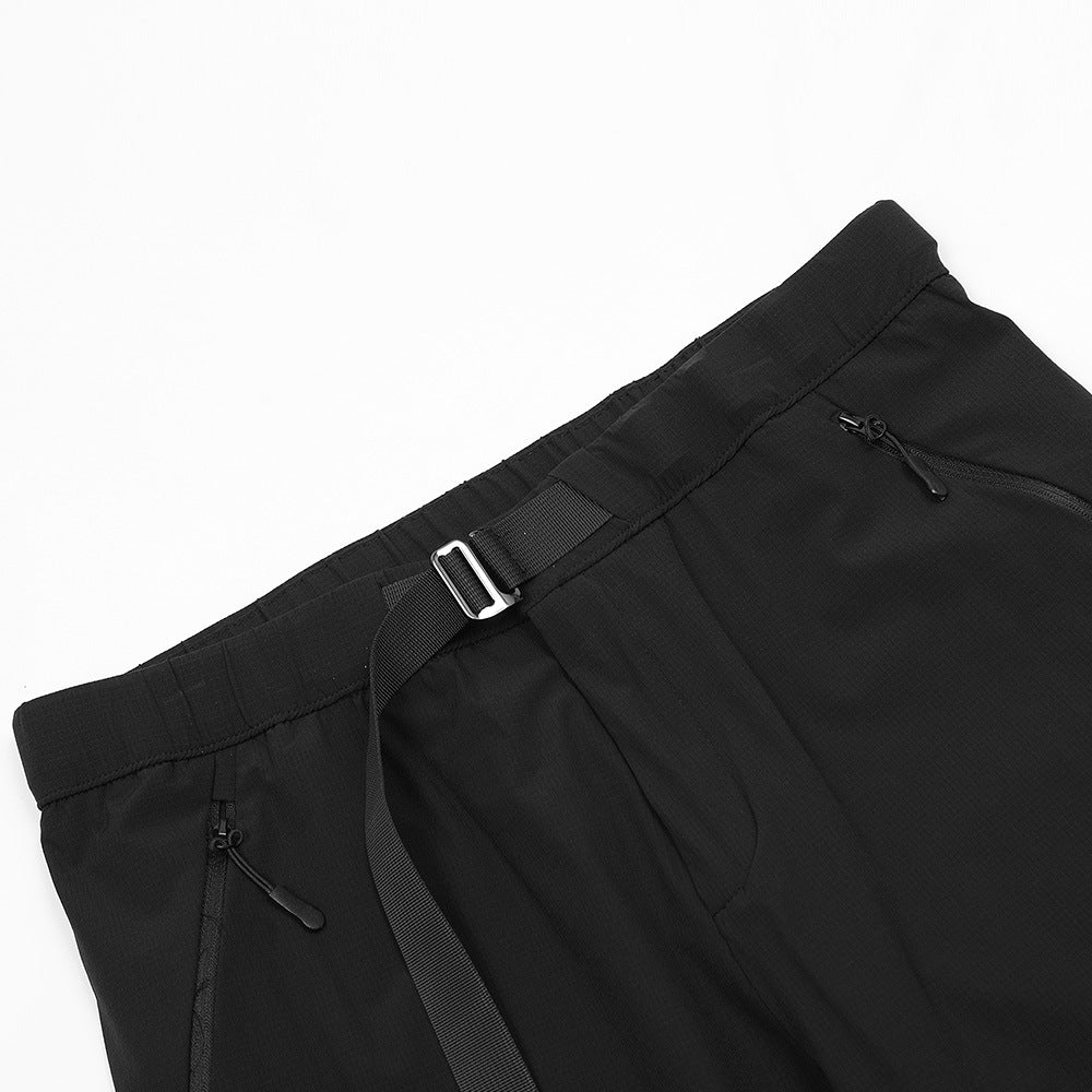 Men Sweatpants Pocket Decoration Straight Casual Pants Wide Leg Pants Sports Trousers