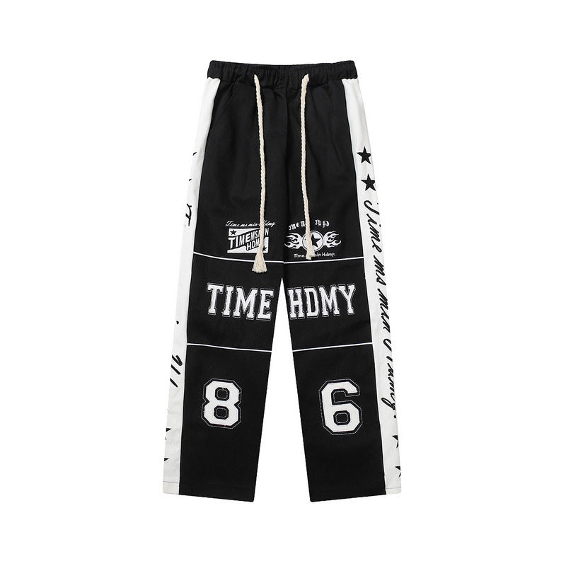 Cargo Pants Vintage Embroidered Racing Overalls