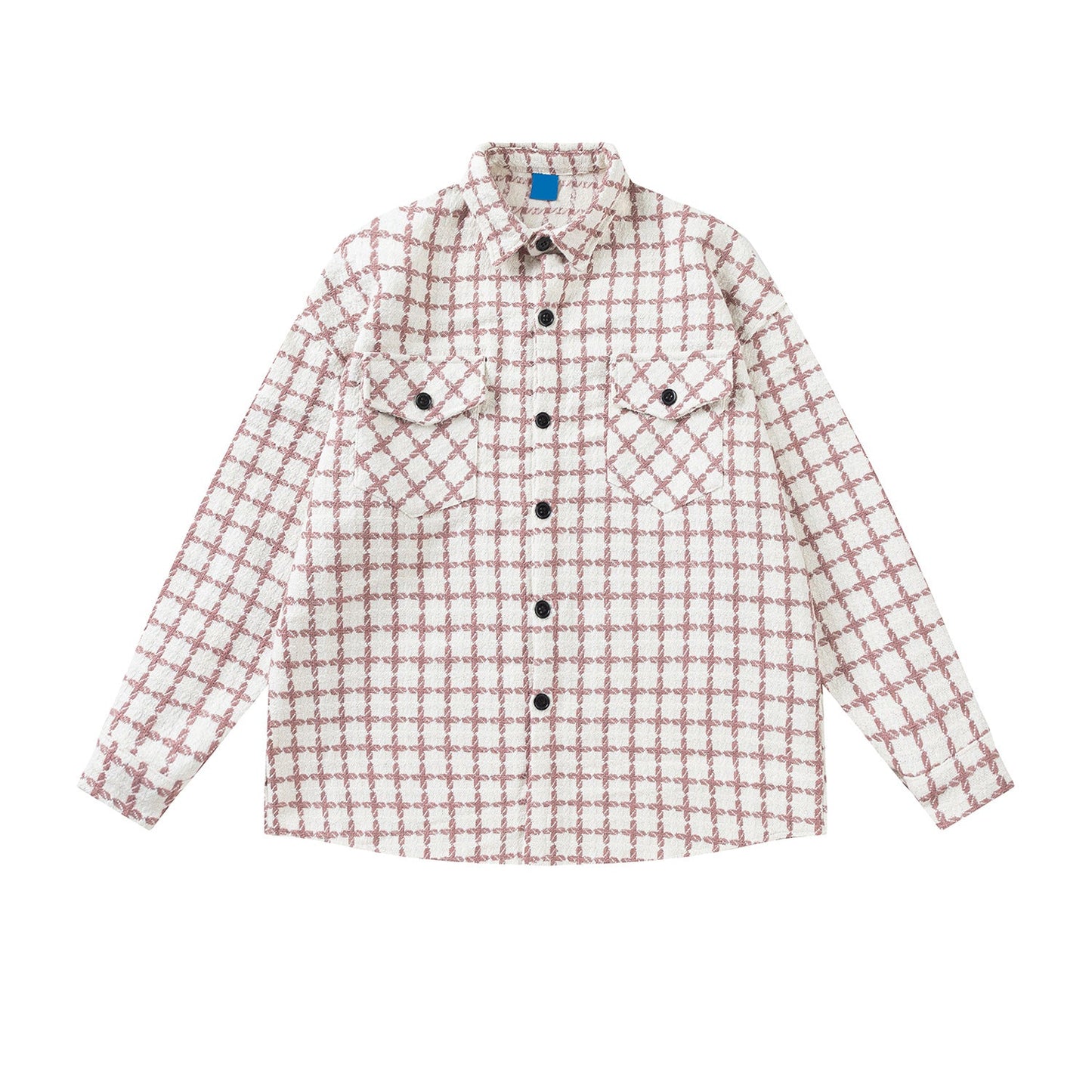 MIJKO Mens Jacket Loose Checked Jacket