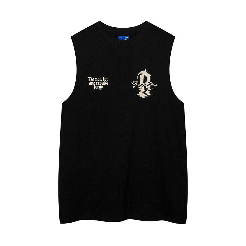 Men Vest Summer Graffiti Vest Men's and Women's Oversize Sleeveless T-shirt