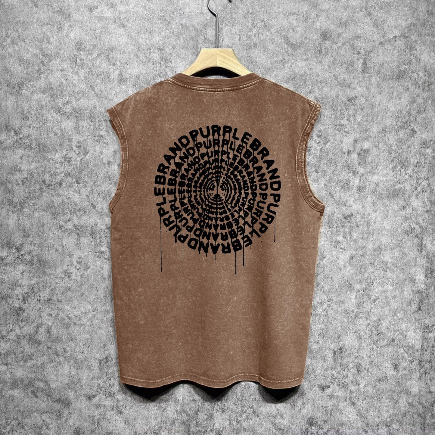 Purple Brand Distressed Tank T Shirts Distressed Sleeveless T-shirt Vest