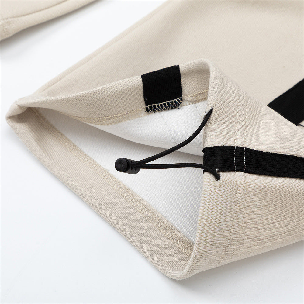 Men Sweatpants Straight Sweatpants Men's Stitching Contrast Color Side Stripes Exercise Casual Pants
