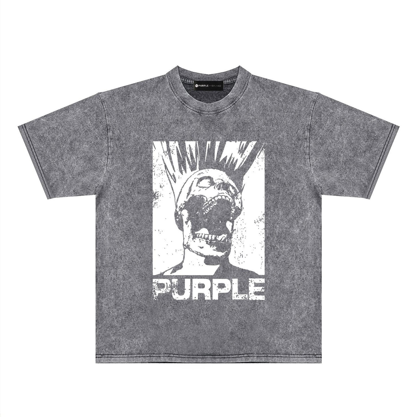 Purple Brand Distressed T Shirts Short Sleeve