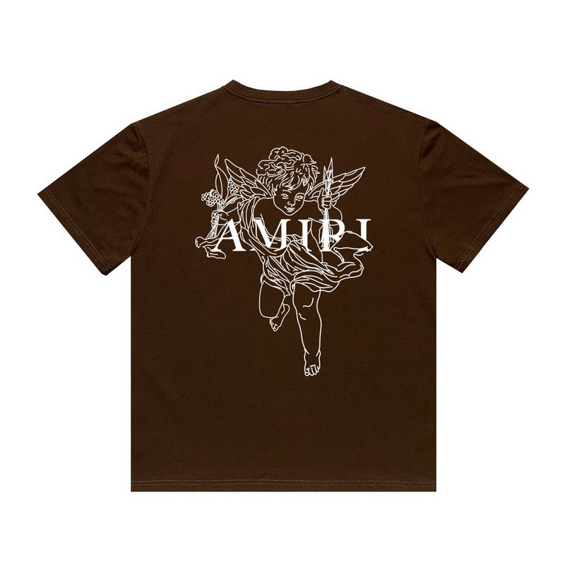 Amiri T Shirt Printed Casual Hip Hop round Neck Short Sleeve T-shirt