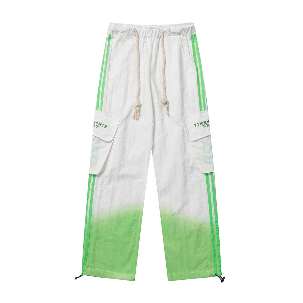 Men Sweatpants Casual Pants Men Straight-Leg Trousers Spring/Summer Workwear with Pocket Elastic Waist Baggy Pants