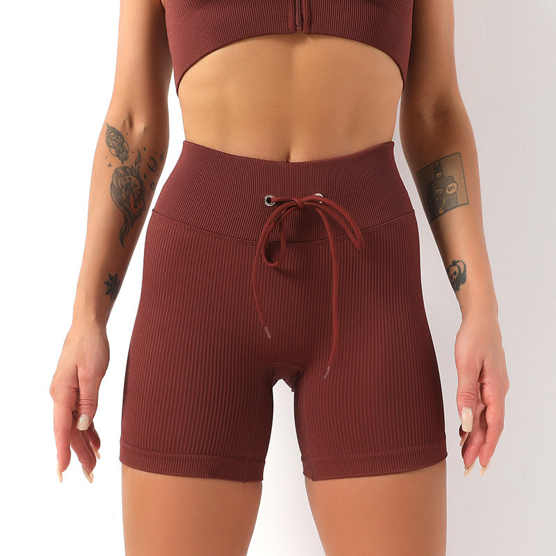 Women Yoga Sports Shorts Sports Yoga Pants Thread Workout Shorts