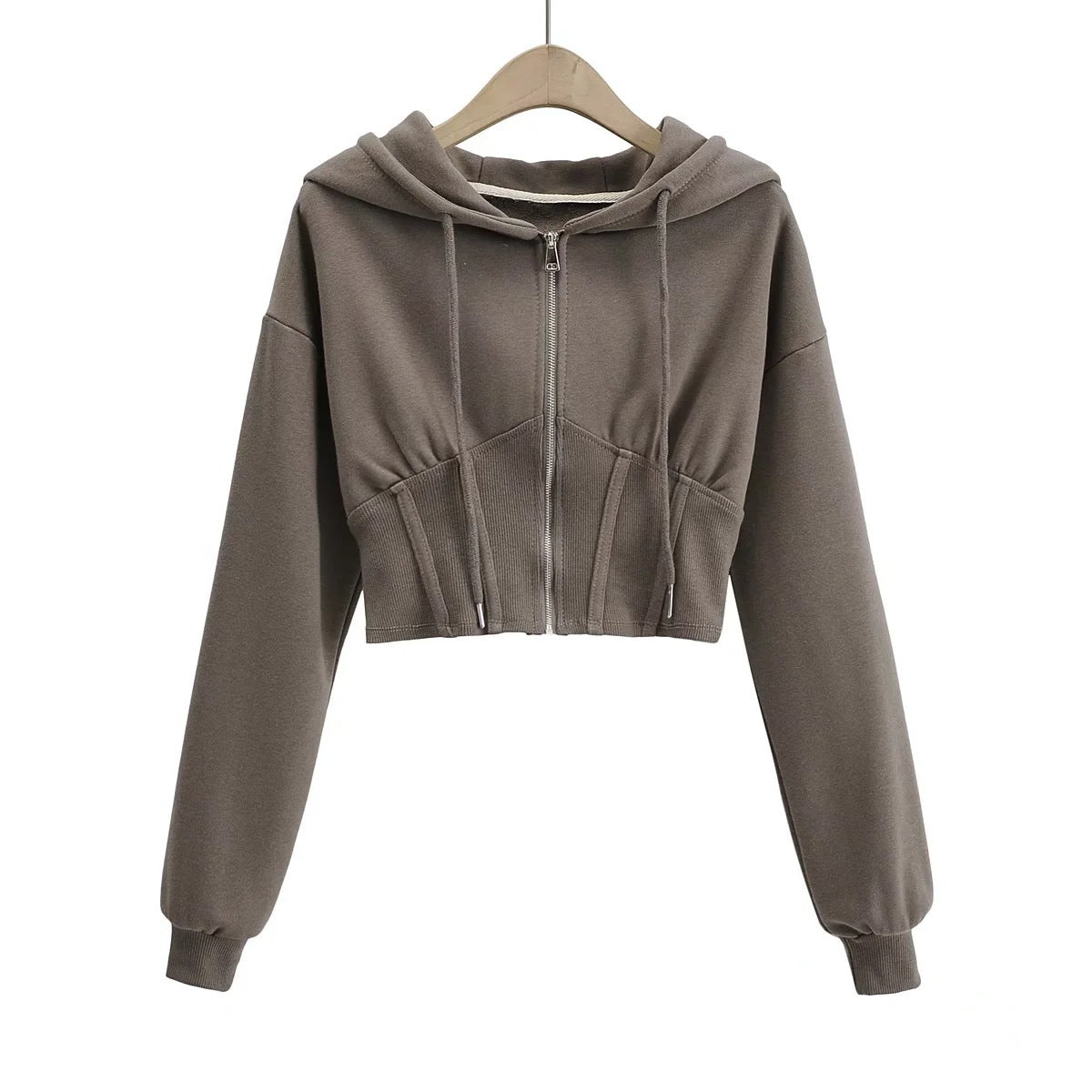 Women Hoodie Casual Cardigan Sports Hooded Zipper Sweatshirt