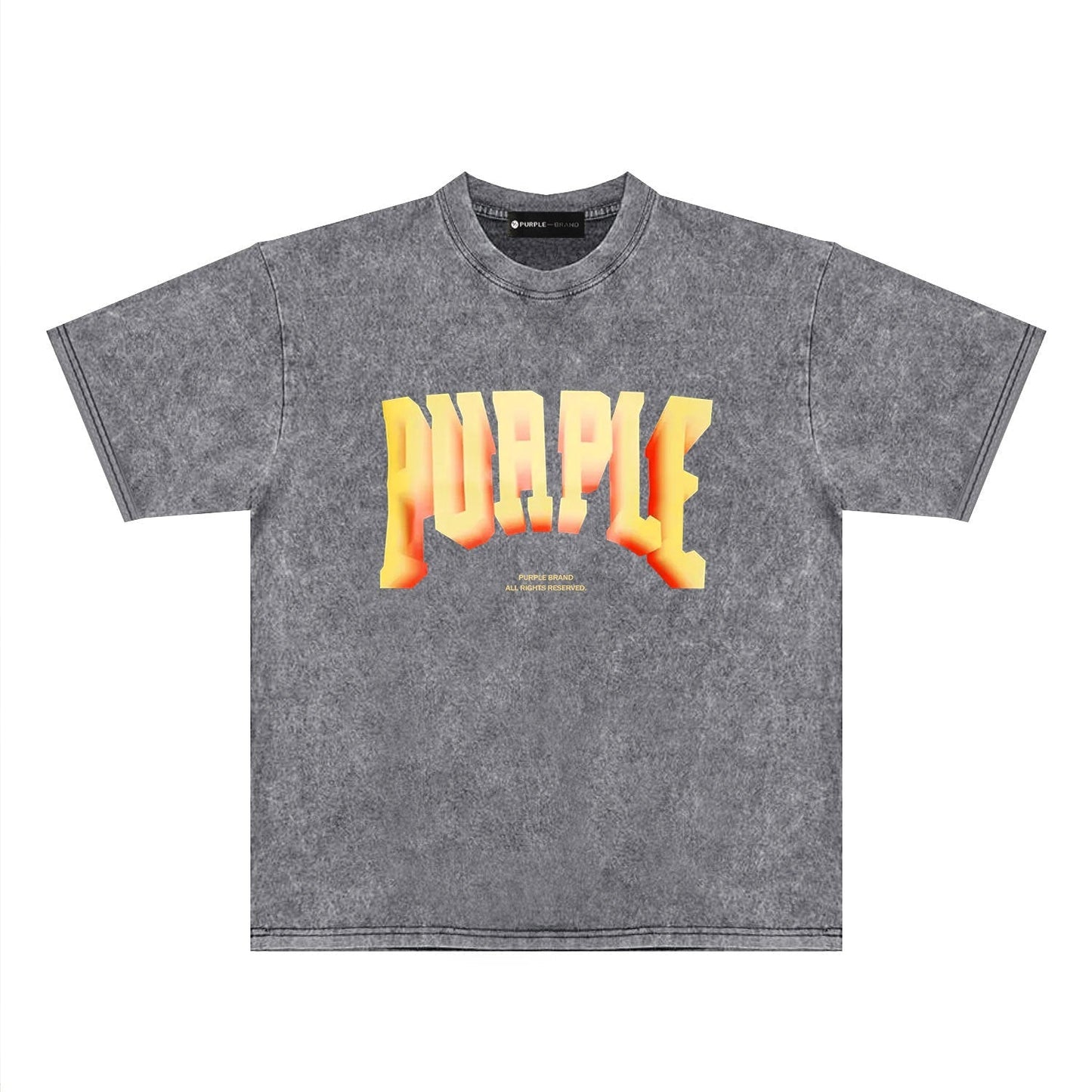 Purple Brand Distressed T Shirts Short Sleeve