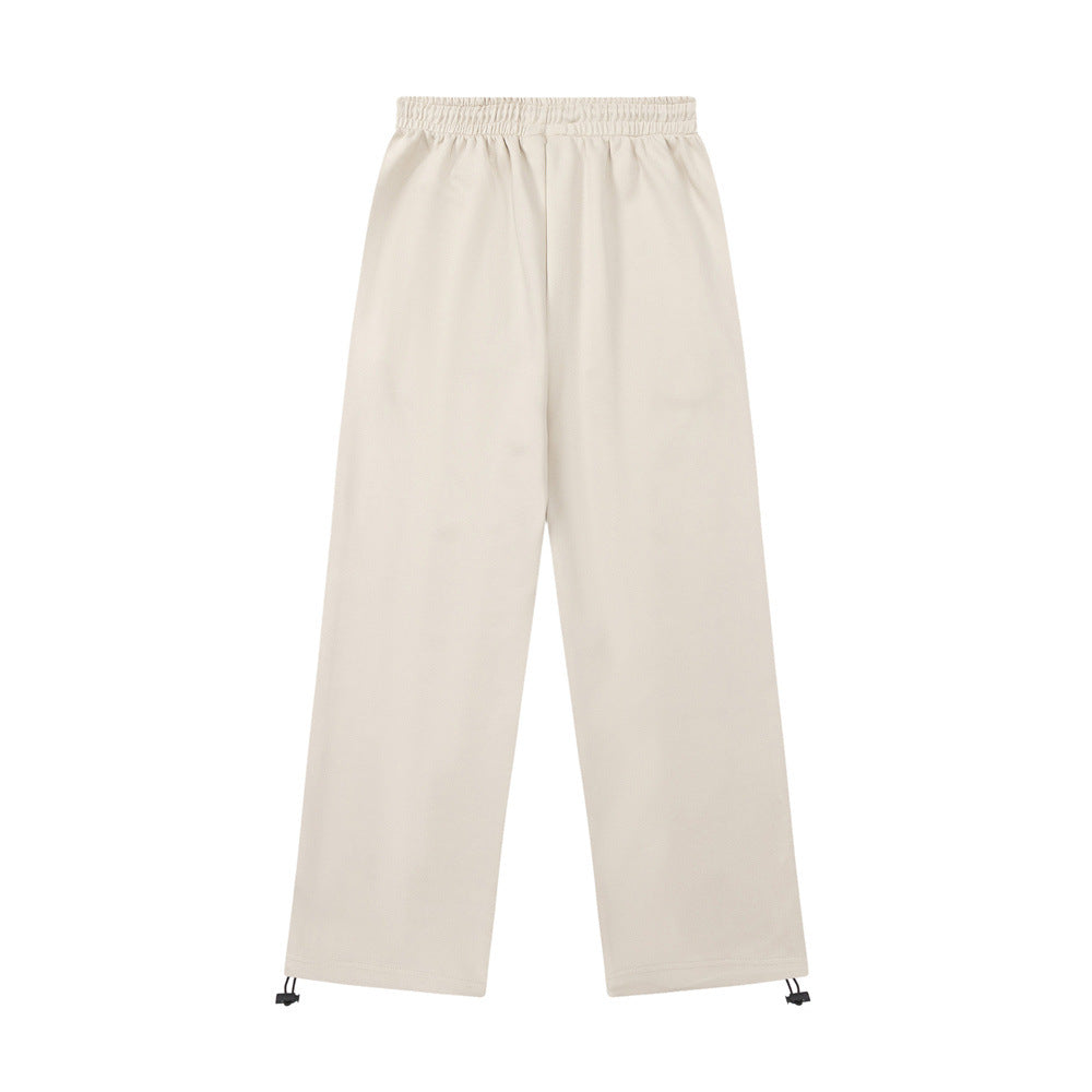 Men Sweatpants Straight Sweatpants Men's Stitching Contrast Color Side Stripes Exercise Casual Pants