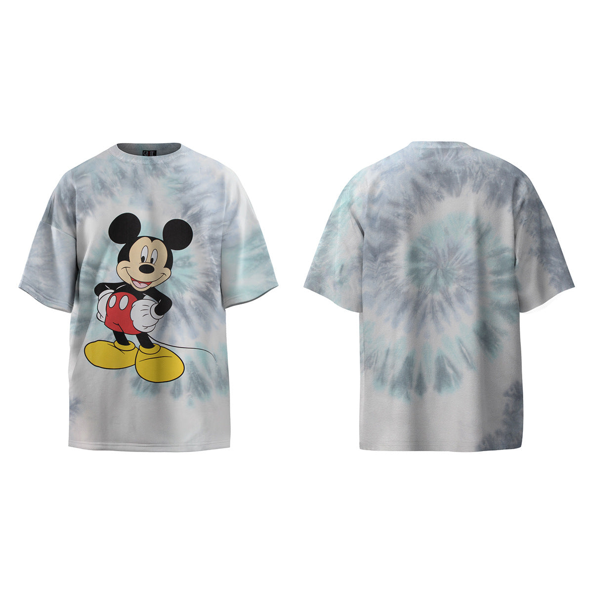 Unisex T-Shirts Mickey Pattern Cotton Loose T-Shirt