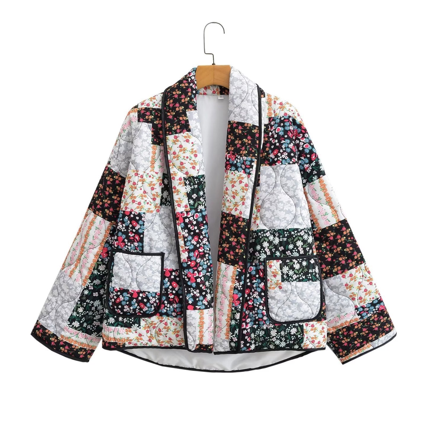 Women Cotton Coat Double Pocket Jacket Fashion