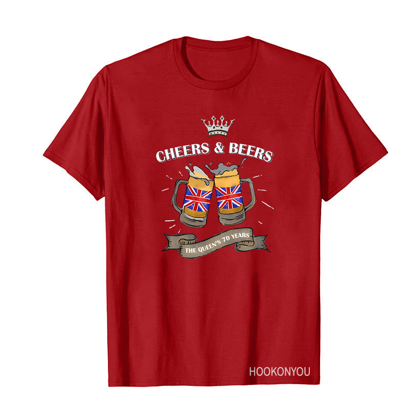 Inspired by Queen's Platinum Jubilee 2022 Elizabeth 70 Years T-shirt Graphic Print Crew Neck Short Sleeve