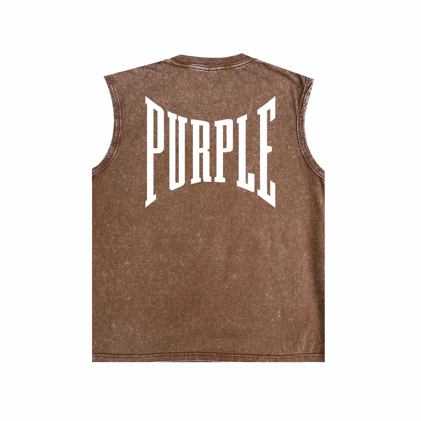 Purple Brand Distressed Tank T Shirts Distressed Sleeveless T-shirt Vest