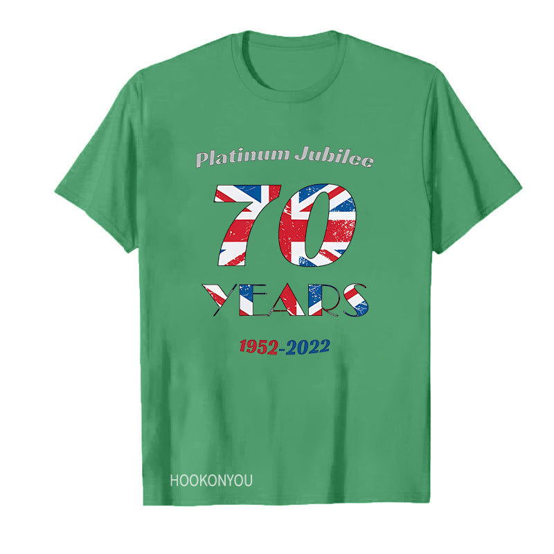 Inspired by Queen's Platinum Jubilee 2022 Elizabeth 70 Years T-shirt Pattern Printing