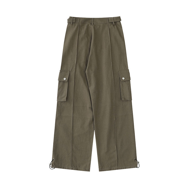 Cargo Pants Retro Multi-Pocket Belt Casual