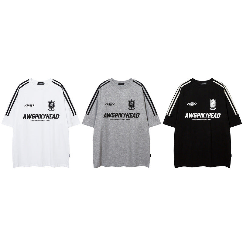 Men T-Shirt Sports Jersey round Neck Short Sleeve T-shirt