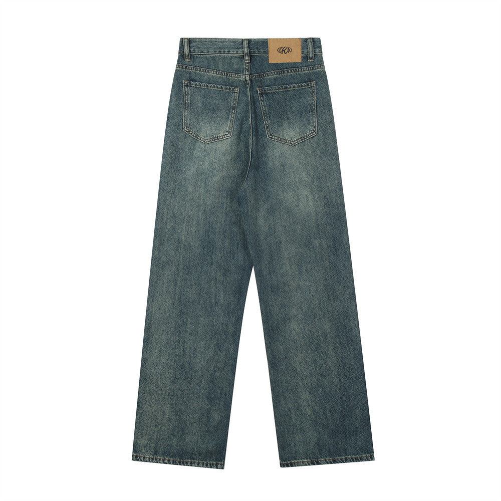 Men Jeans Retro Distressed Loose