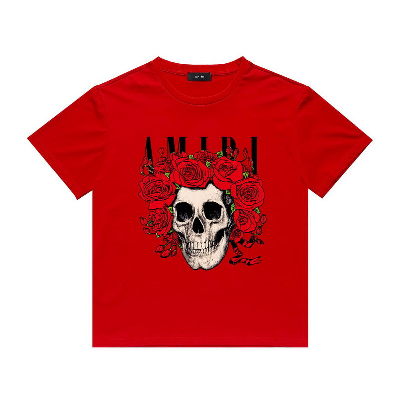Amiri T Shirt Printed Casual Hip Hop round Neck Short Sleeve T-shirt